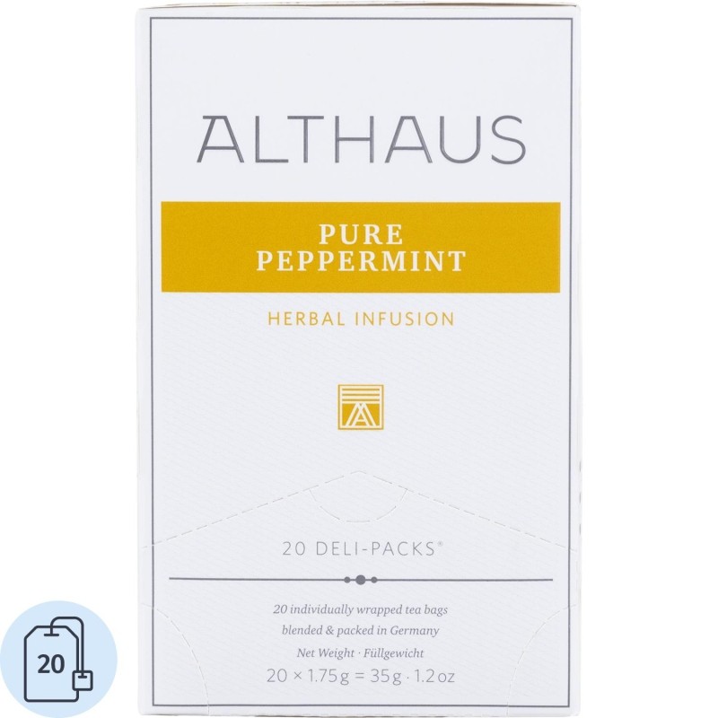 Напиток травяной в пакетиках Althaus Pure Peppermint, 20x1,75гр