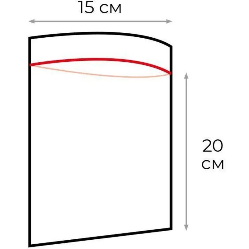 Пакет с замком (Zip Lock) 15x20 см., 45 мкм, 100 шт/уп