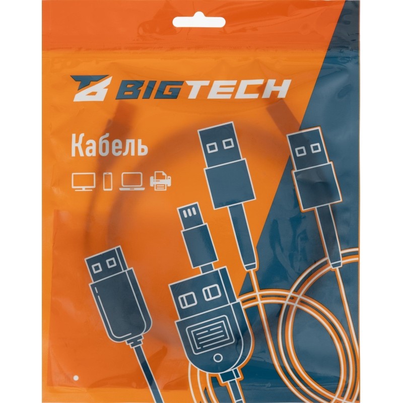 Кабель USB 2.0 AM/BM, 1.8м, чер (OAVDC001)