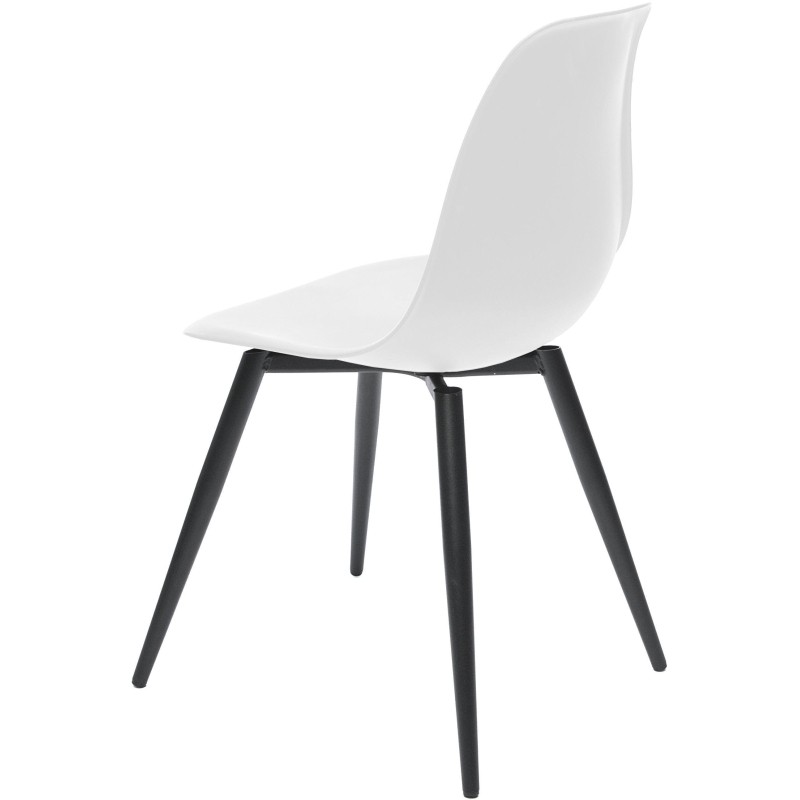 Стул Комус EAMES PLAST HN BLACK (BOX-4) (KM) RU K01 белый/черный