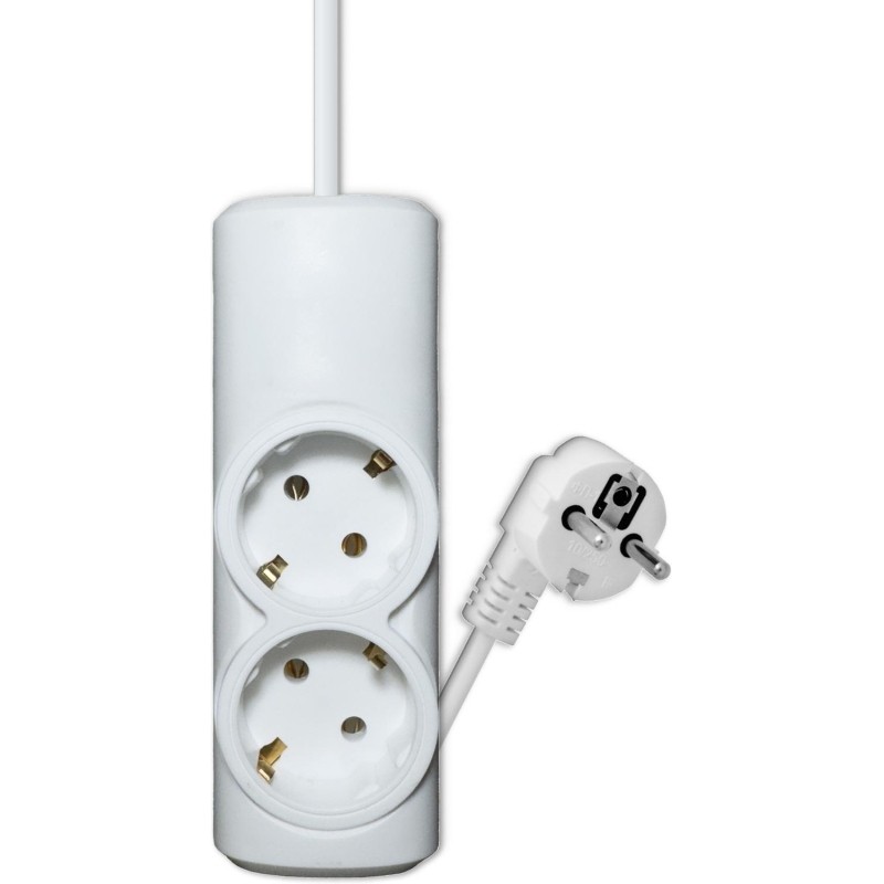 Удлинитель PROGIX PG222 2р/5м/3,5кВт/16А заземление, белый, ПВС 3х1.5