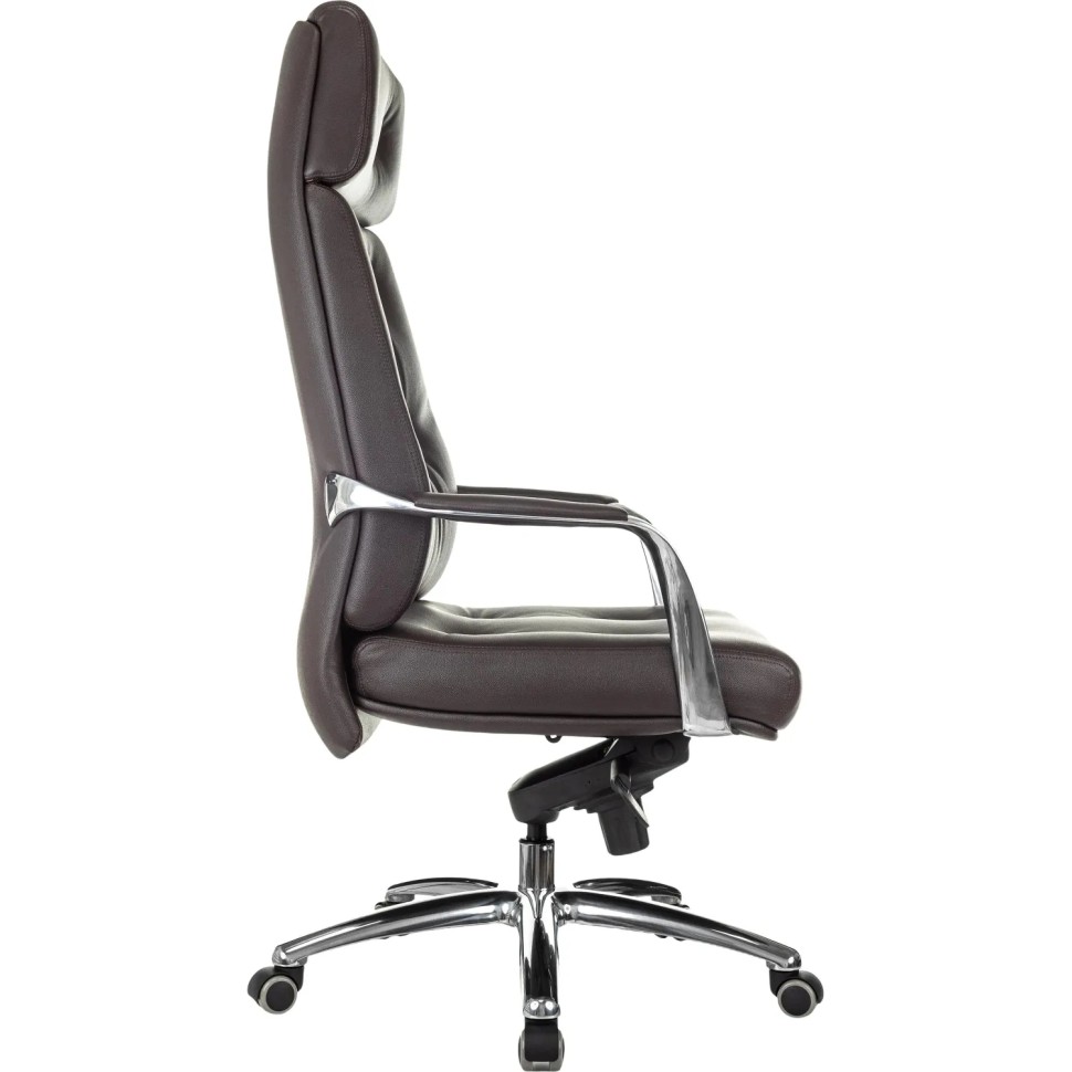 Кресло VB_Бюрократ DAO BROWN кожа коричневая