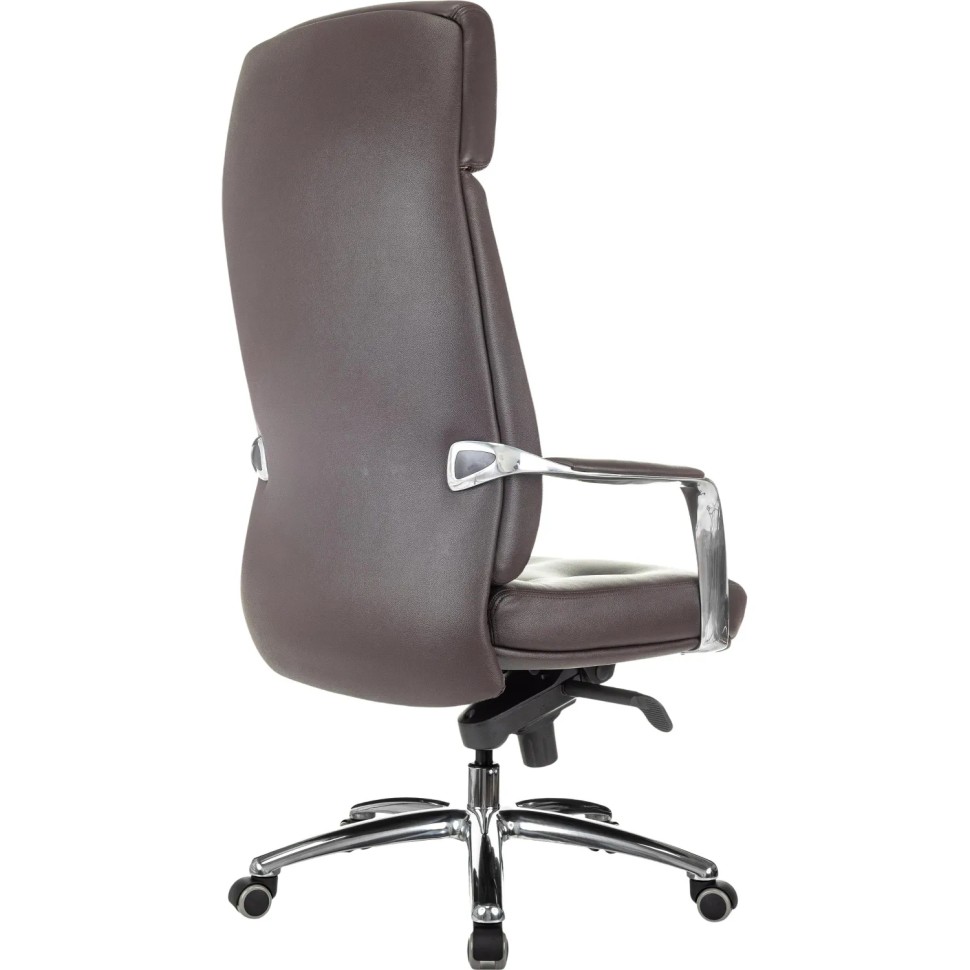Кресло VB_Бюрократ DAO BROWN кожа коричневая