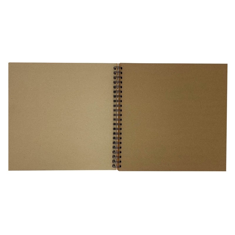 Скетчбук для эскизов Kroyter 295х295,40л,бл.краф140г,спир,обл.тв.Kraft00134