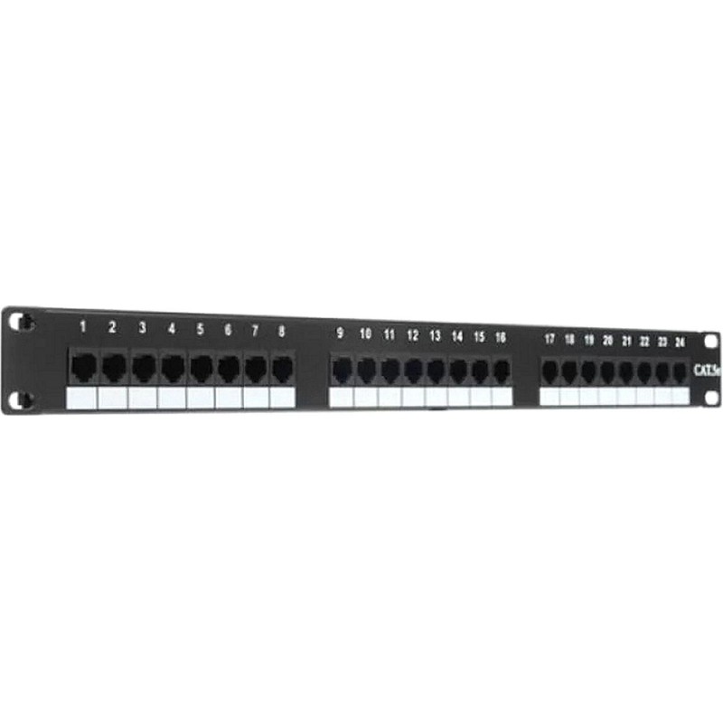 Патч-панель NewMax NM-PPU24C 19, кат. 5е, 1U, 24 порта UTP