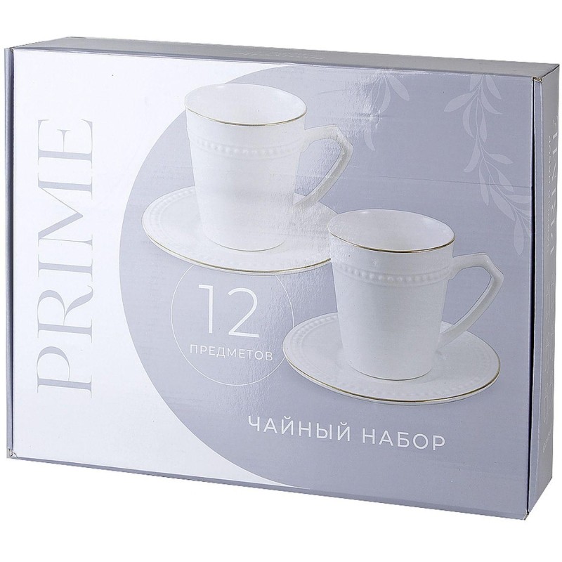 Набор чайный 12пр. Prime (6 персон) v=340мл (подарочная уп.), 0380059