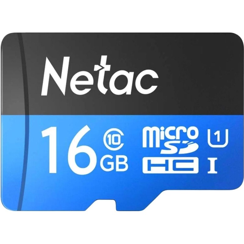 Карта памяти Netac MicroSD card P500 Standard 16GB, retail version w/SD