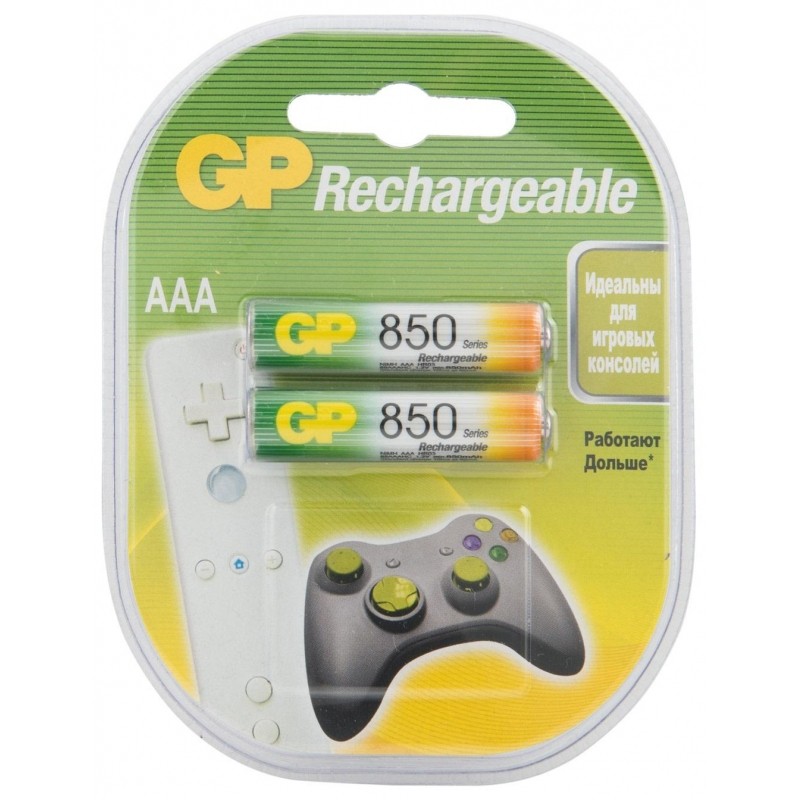 Аккумулятор GP 850mAh AAA NiMh бл/2шт, 85AAAHC-5DECRC2