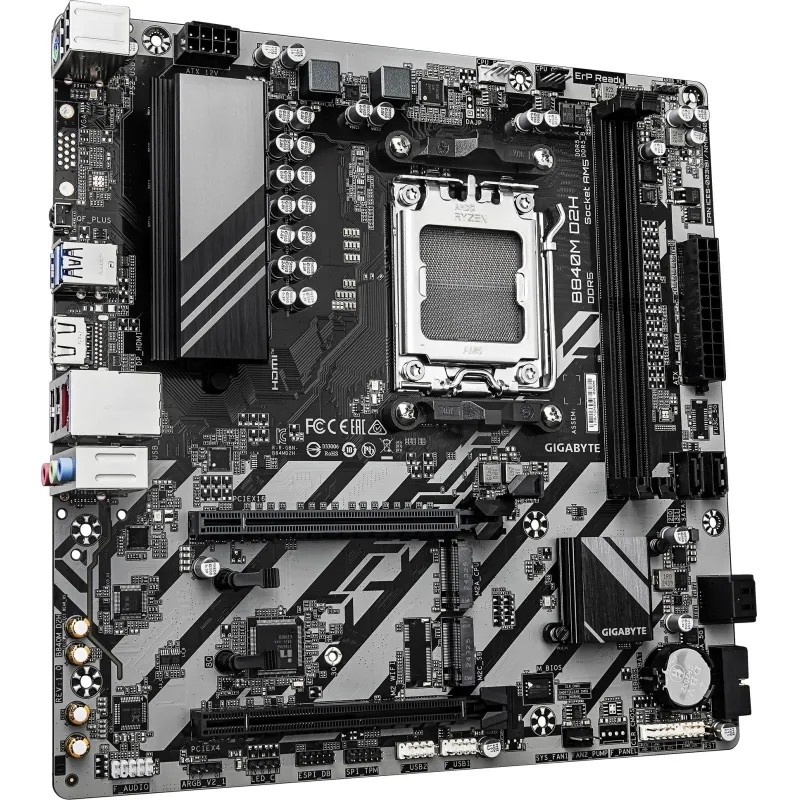 Материнская плата GIGABYTE B840M D2H, AM5, B840, 2xDDR5, mATX