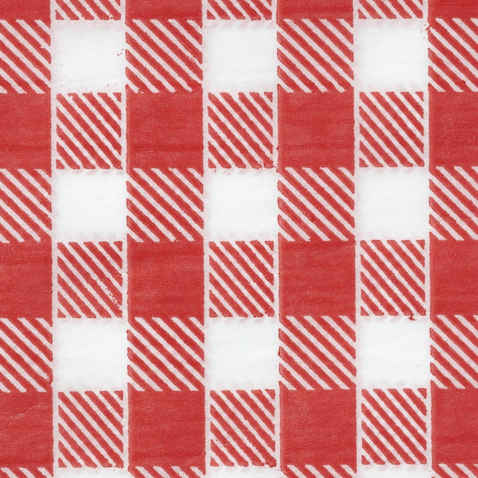 Скатерть одноразовая Luscan, 120х200см 6шт/рулон, красная клетка