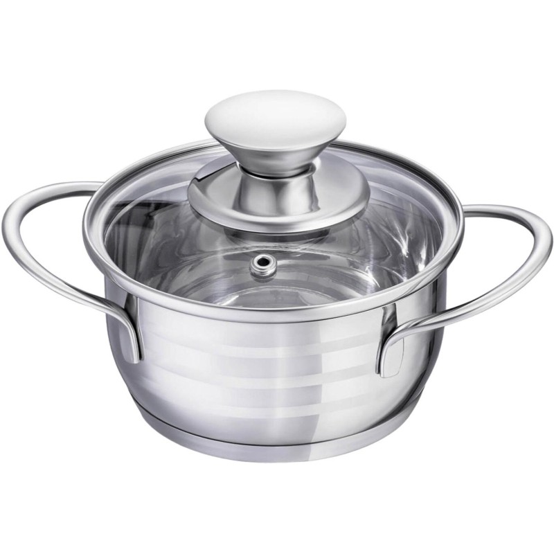 Кастрюля со стек. кр. 0,7л; 12х6 см Linea BIMBO vitro 93-BIMv-02