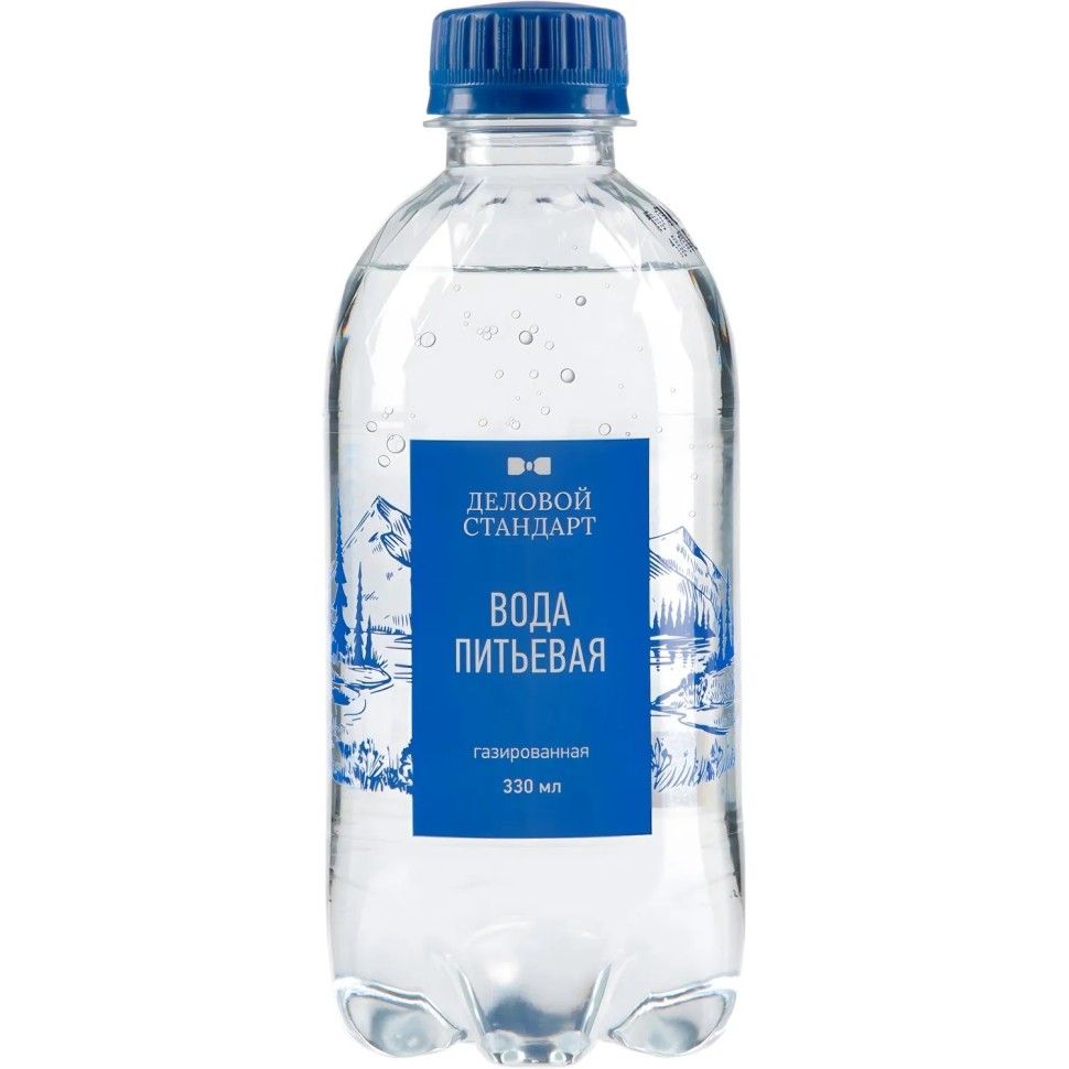 Вода питьевая Деловой стандарт, газ. ПЭТ, 0,33л