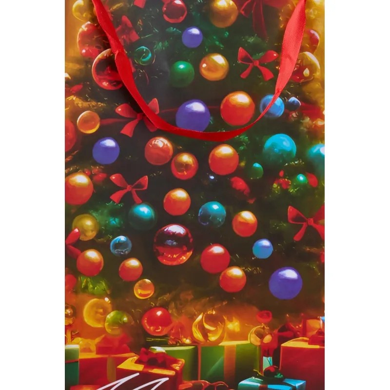 Пакет подарочный вертикальный &#039;Уютный НГ&#039;, елка, L 31x40x11,5см 10348937 НГ
