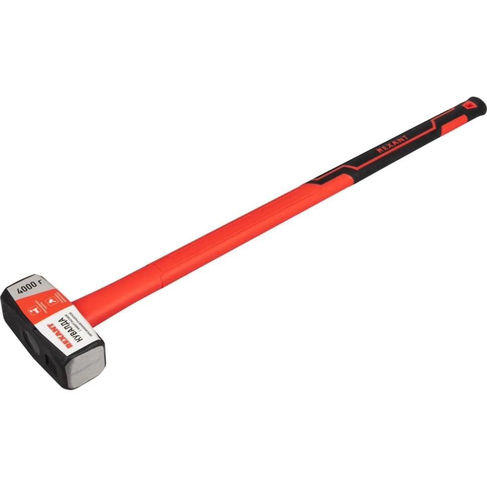 Кувалда REXANT с фибергласовой обрезиненной рукояткой 4000 г 12-8134 Кувалда REXANT с фибергласовой обрезиненной рукояткой 4000 г 12-8134