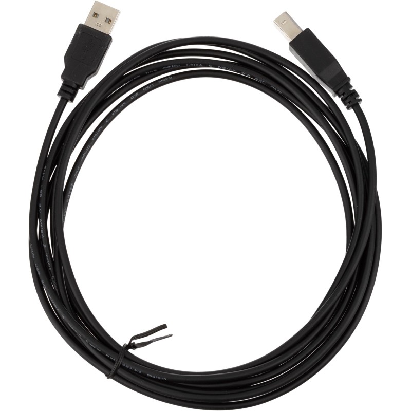 Кабель USB 2.0 AM/BM, 3м, чер (OAVDC002)