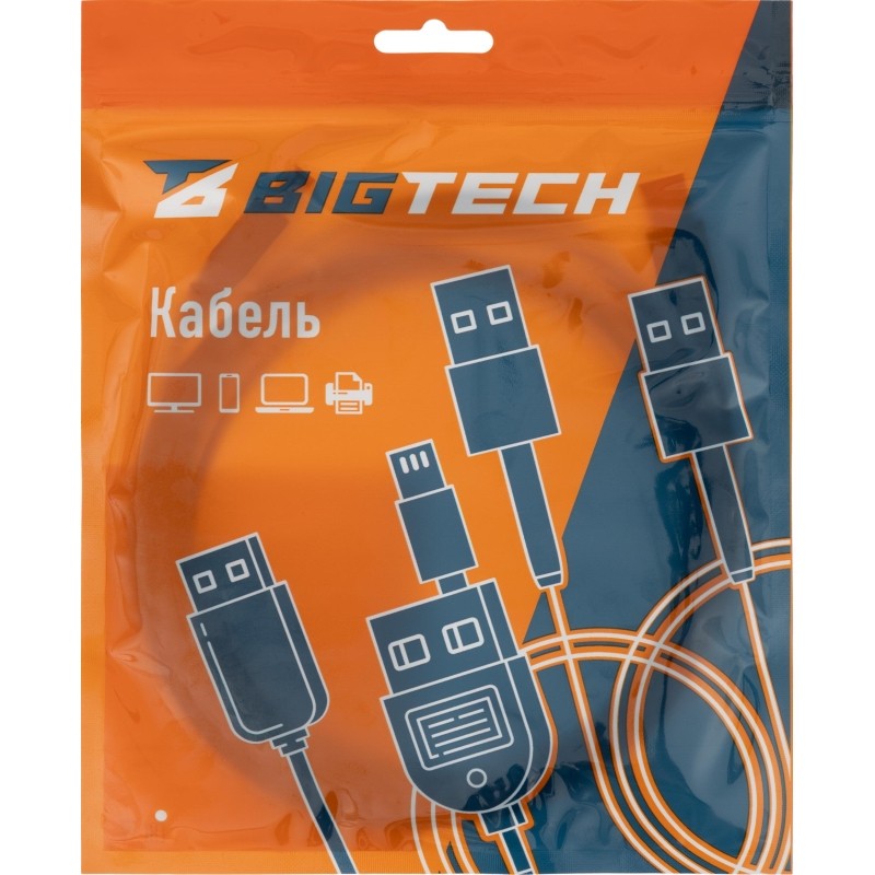 Кабель USB 2.0 AM/BM, 3м, чер (OAVDC002)