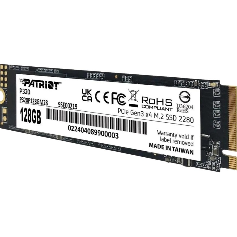 SSD накопитель Patriot P320 128GB M.2 2280 PCIe 3.0 x4(P320P128GM28)