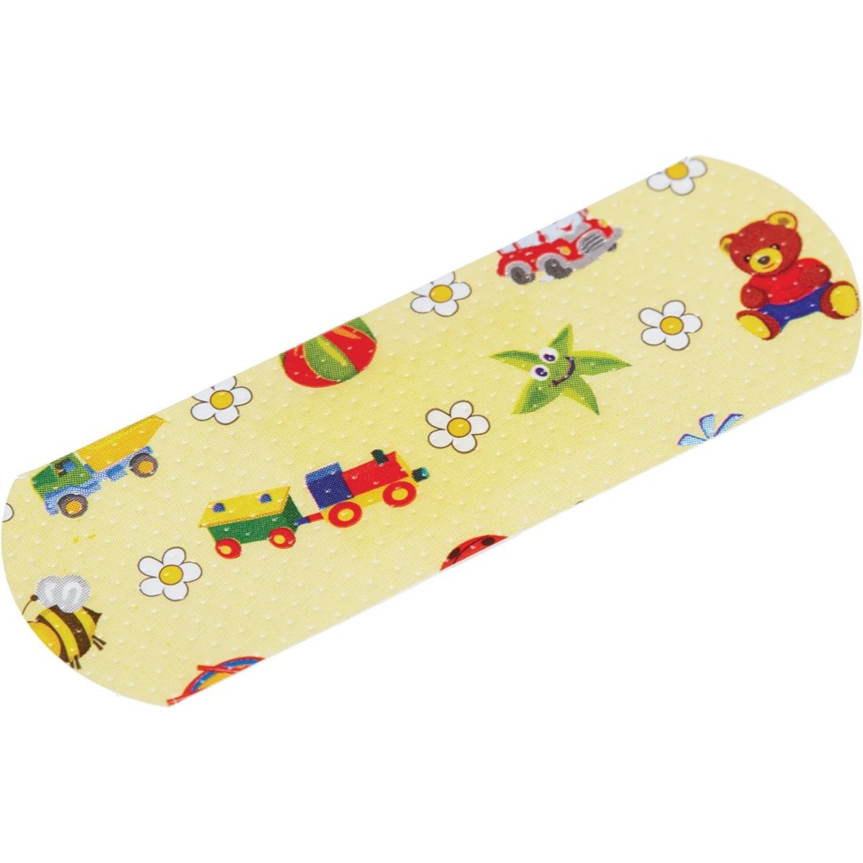 Лейкопластырь бакт. 1,9х5,5см полимерный с рисунком LEIKO, 1000 шт/уп