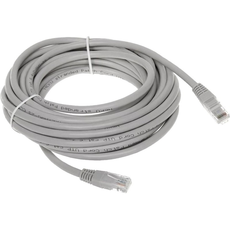 Патч-корд ExeGate FTP-RJ45-RJ45-C5e-10M-GY,cat.5e, 10м, серый &lt;EX272305RUS