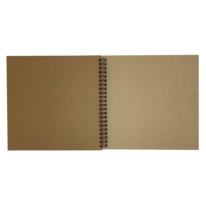Скетчбук для эскизов Kroyter 195х195,40л,бл.краф140г,спир,обл.тв.Kraft00133