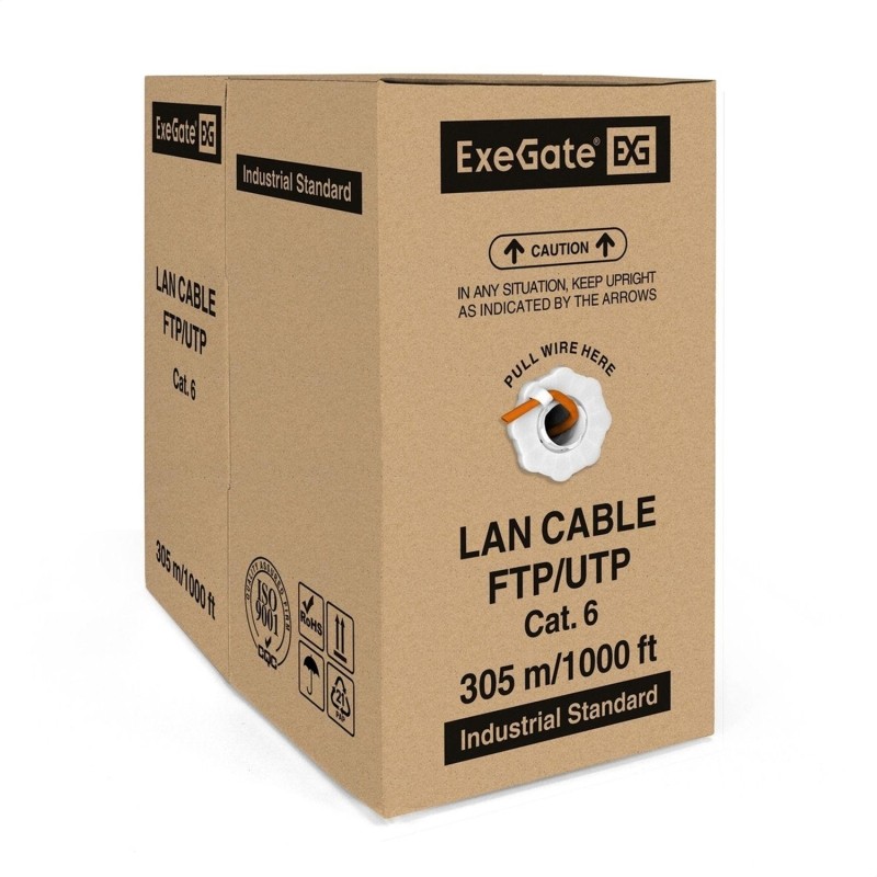 Кабель ExeGate FUTP4-C6-CU-S23-IN-LSZH-OR-305-FLUKE FTP