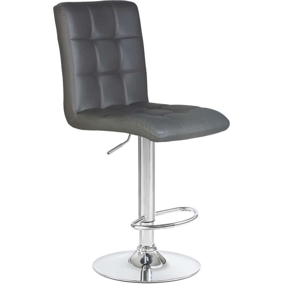 Стул барный LO_DOBRIN KRUGER LM-5009 серый/хром Стул барный LO_DOBRIN KRUGER LM-5009 серый/хром