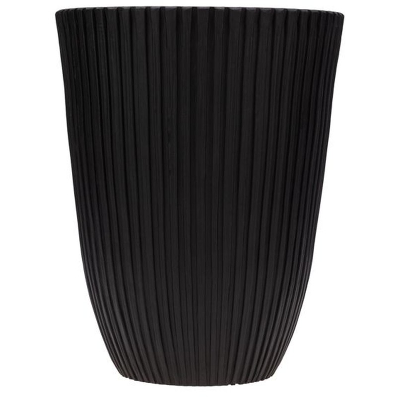 Кашпо рельефное в полоску Stripes, 29х36см, антрацит, 72-9642