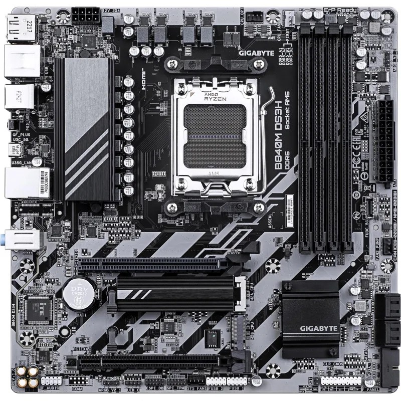 Материнская плата GIGABYTE B840M DS3H, AM5, B840, 4xDDR5, mATX