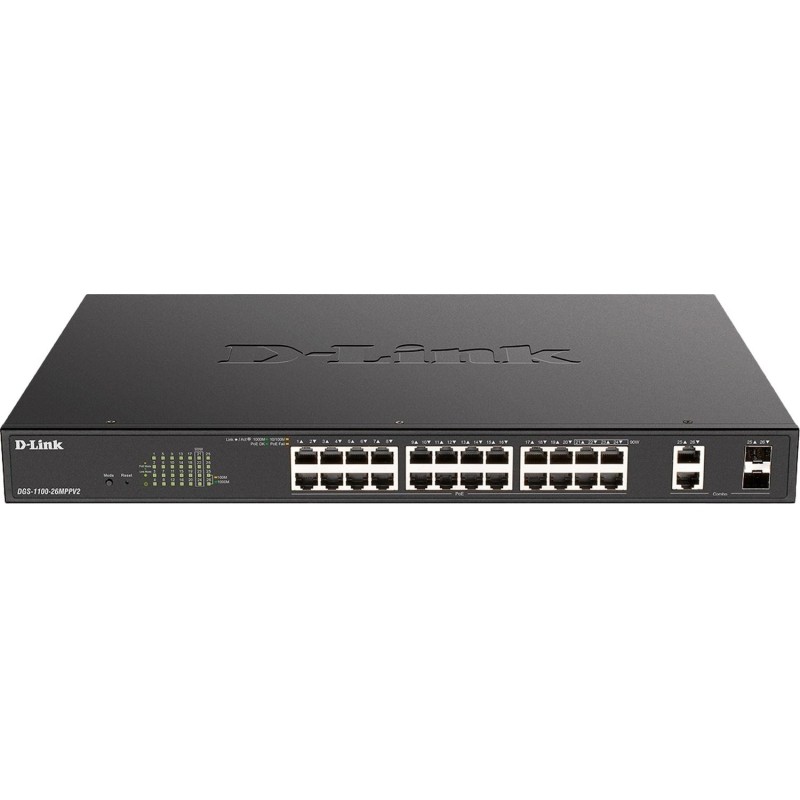 Коммутатор D-Link DGS-1100-26MPPV2/A3A EasySmart L2 Switch