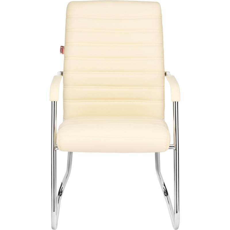 Конференц-кресло BN_TQ_Echair-806 VPU-1 кожзам бежевый, хром