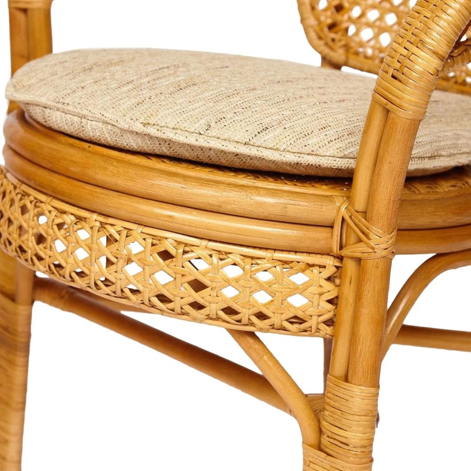 Комплект садовой мебели PELANGI(стол со стек+2крес)/без под/, ротанг, мед