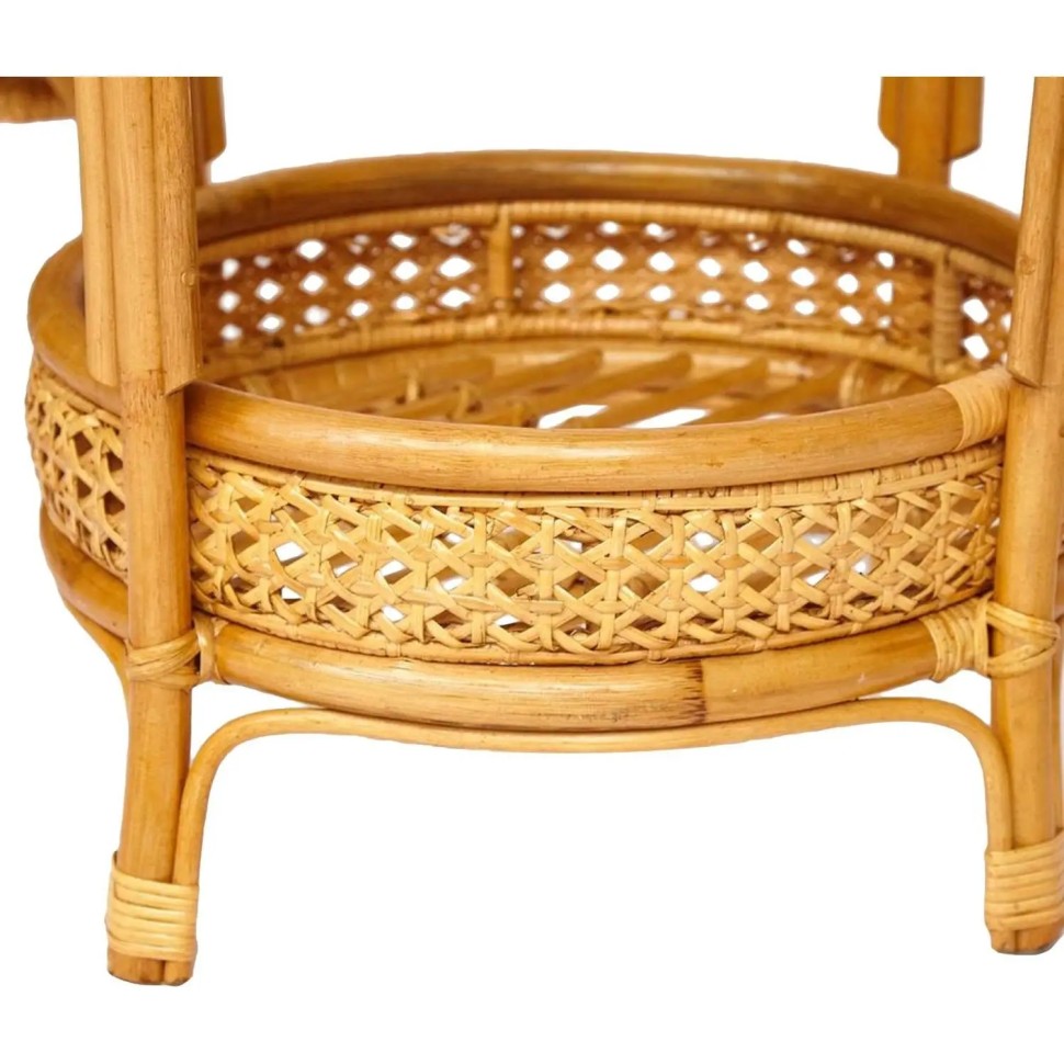 Комплект садовой мебели PELANGI(стол со стек+2крес)/без под/, ротанг, мед