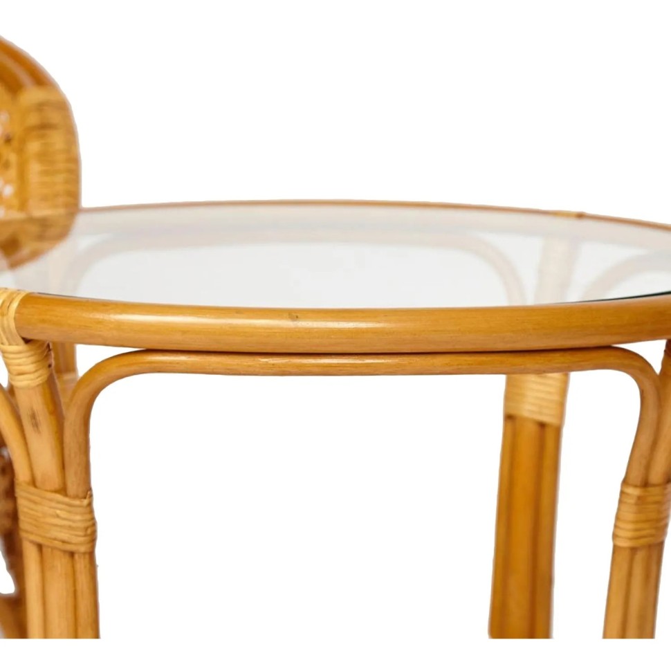 Комплект садовой мебели PELANGI(стол со стек+2крес)/без под/, ротанг, мед