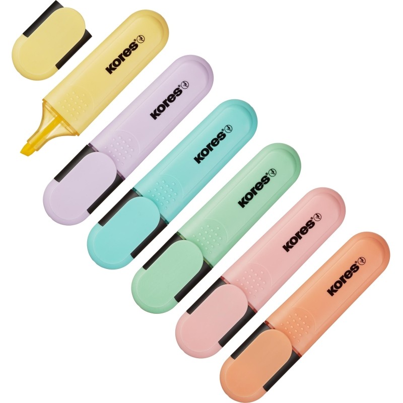 Набор текстовыделителей KORES BRIGHT LINER PLUS 6 цв, 36166