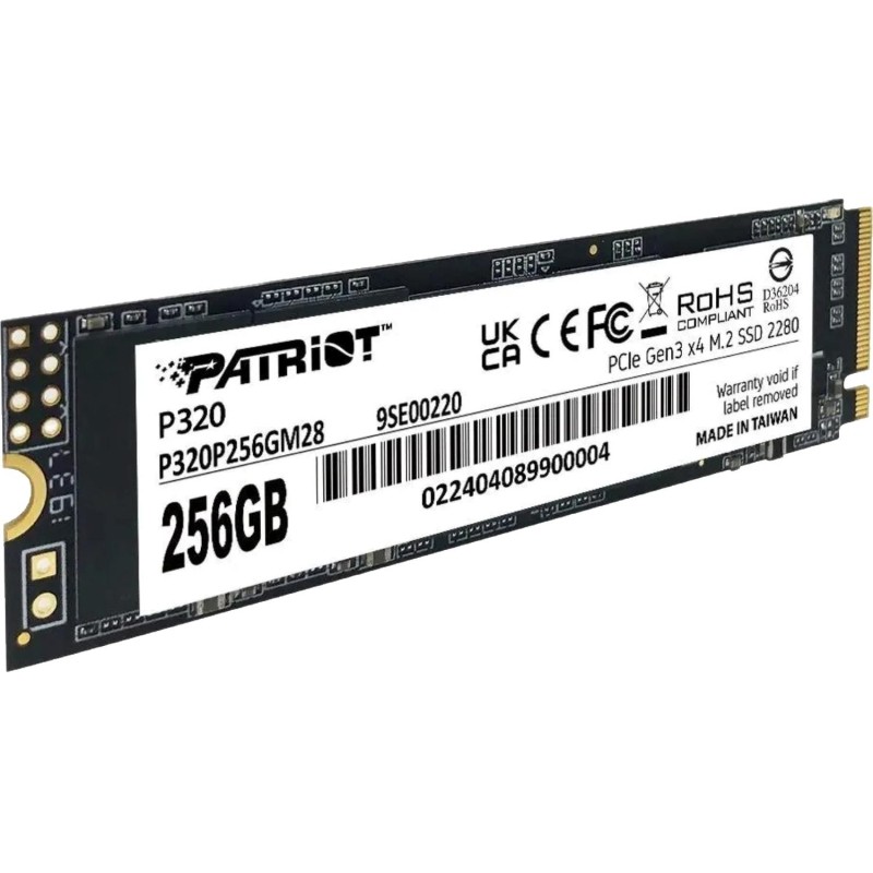 SSD накопитель Patriot P320 256GB M.2 2280 PCIe 3.0 x4(P320P256GM28)