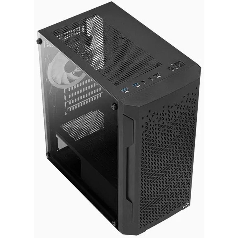 Корпус Aerocool Trinity Mini-G-BK v2 чер.безБП mATX 6x120mm