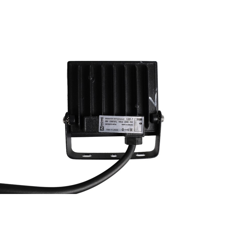 Прожектор светодиодный СДО-7 20Вт 230В 6500К IP65 черный IN HOME