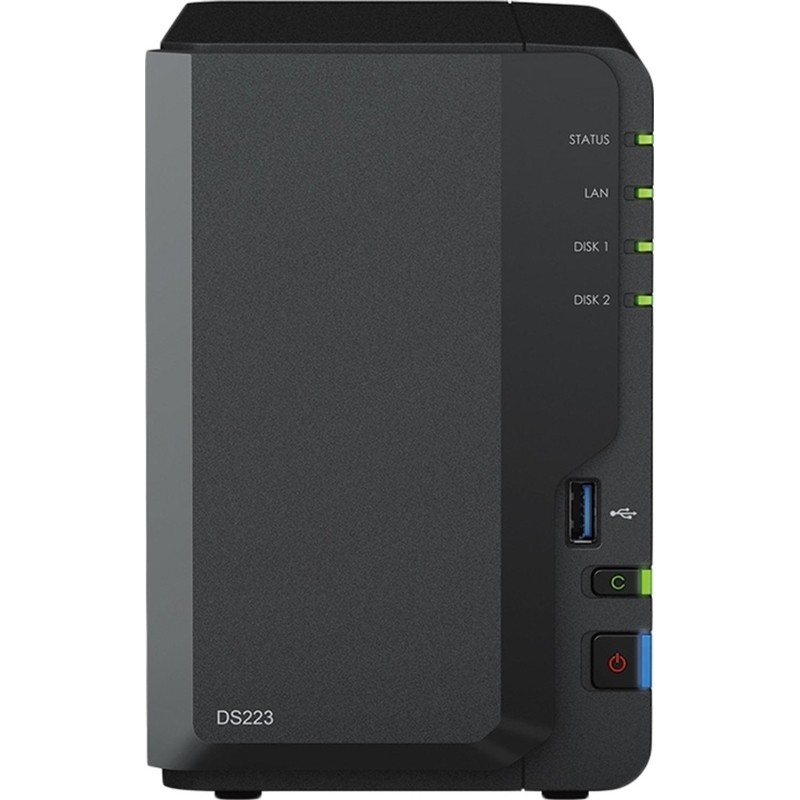Сетевое хранилище Synology DS223 2x2.5/3.5 SATA/Realtek RTD1619B/2GB DDR4