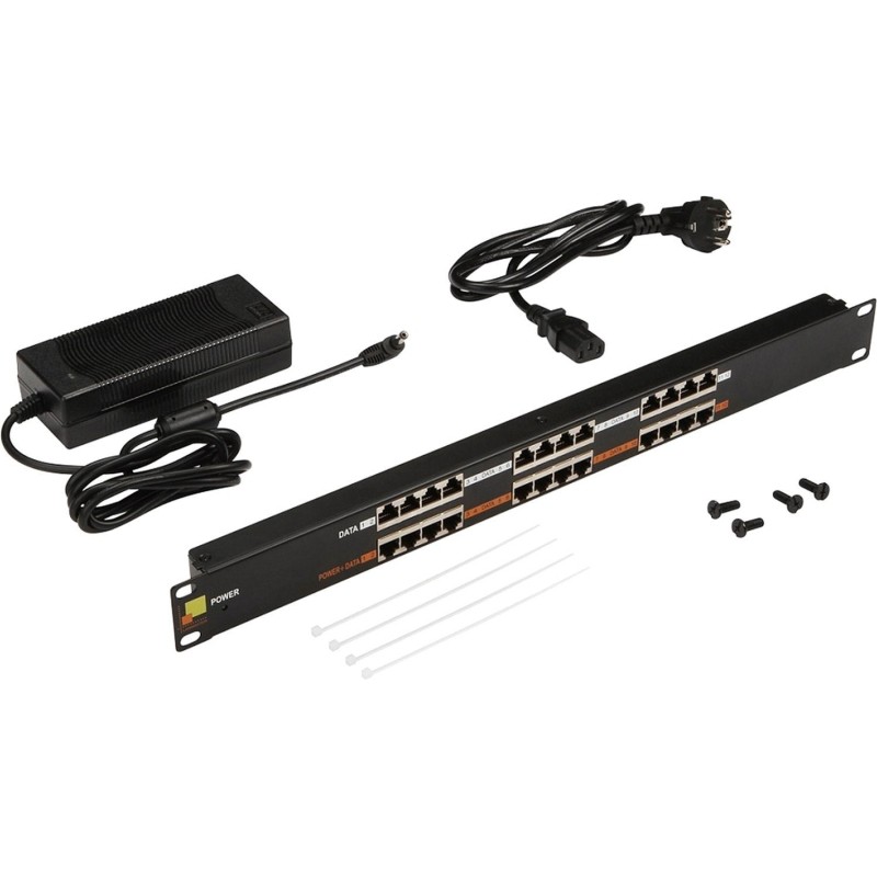 Патч-панель LANMASTER LAN-PP12-POE/A1 POE 19, 12 портов, один БП 48V, 120W