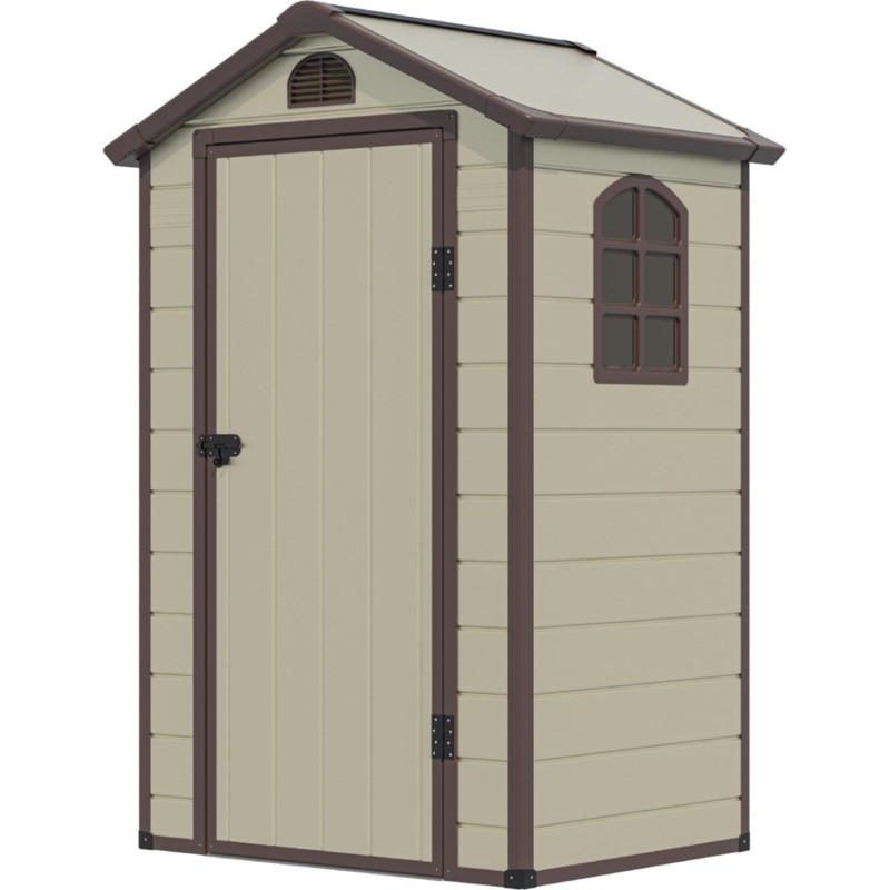 Сарай LS_ WOTEX Storage-01-1, бежевый с коричневым, 134х104х204 мм