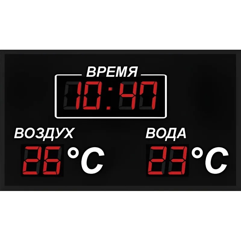 Часы термометр с указанием t воды, воздуха 80х55см spt0011182