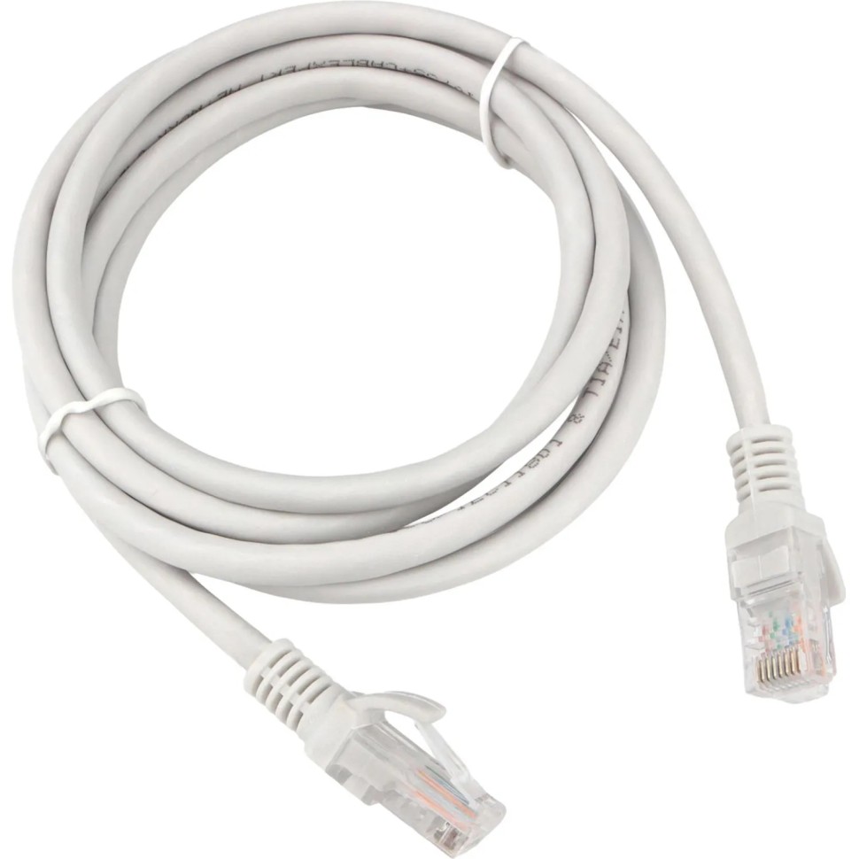 Патч-корд LSZH UTP Cablexpert кат.5e, 2м, литой, многожильный (серый)