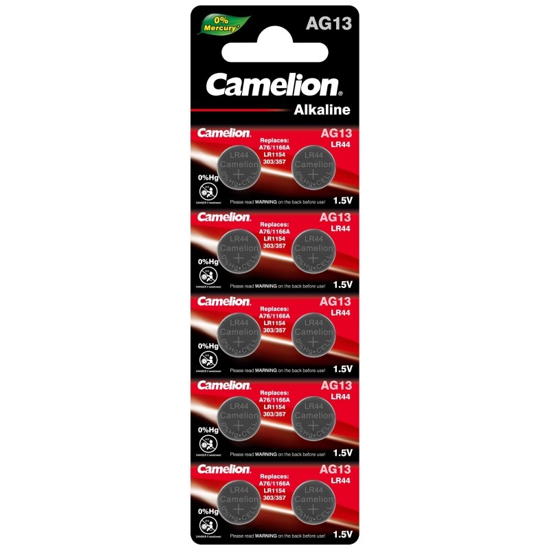 Батарейка Camelion AG13  BL-10 Mercury Free 357A/LR44/A76 д/часов 10шт/уп