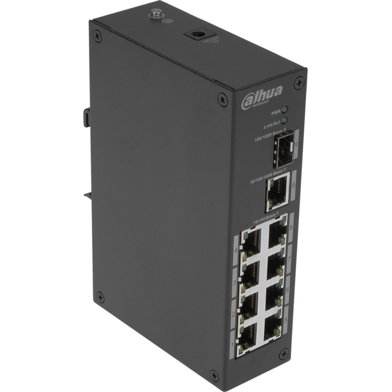 Коммутатор Dahua DH-PFS3110-8T 8x100Мбит/с 1x1Гбит/с(1000BASE-T/SFP) неупр