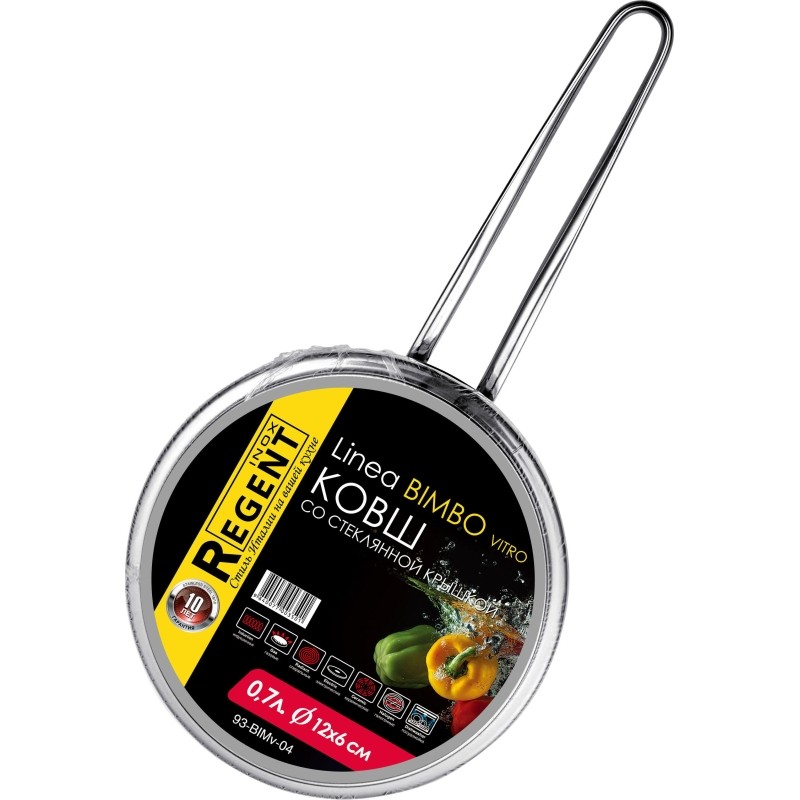 Ковш со стек. кр. 0,7л; 12х6 см Linea BIMBO vitro 93-BIMv-04
