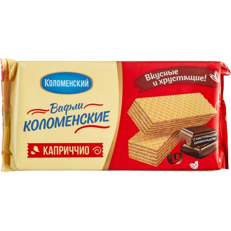 Вафли Коломенские Каприччио с шоколадом, 200 г