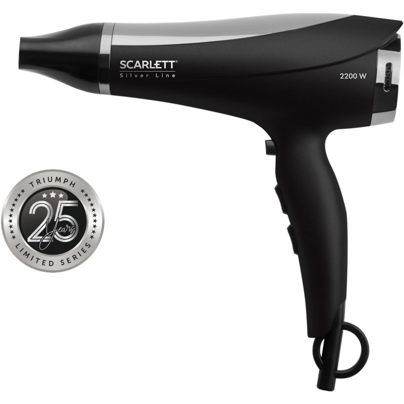 Фен SCARLETT SC-HD70I76, 2200Вт, черный