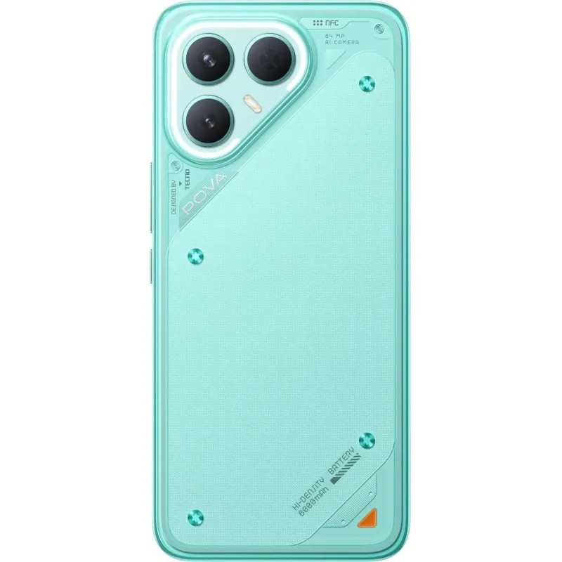Смартфон Tecno POVA 7 Pro 5G 256Gb 12Gb Neon Cyan