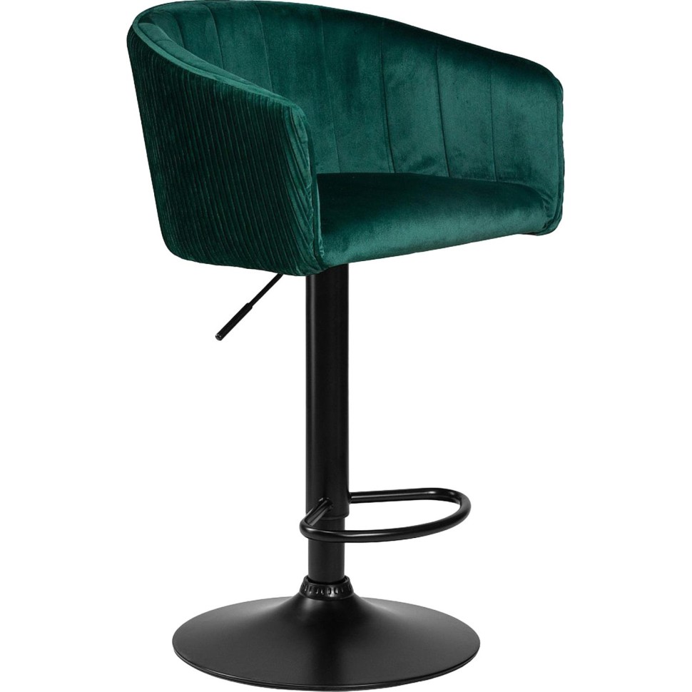 Стул барный LO_DOBRIN DARCY BLACK LM-5025_B-M_V-1922-9 зеленый велюр