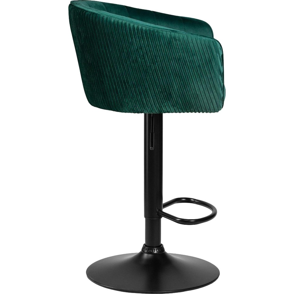 Стул барный LO_DOBRIN DARCY BLACK LM-5025_B-M_V-1922-9 зеленый велюр